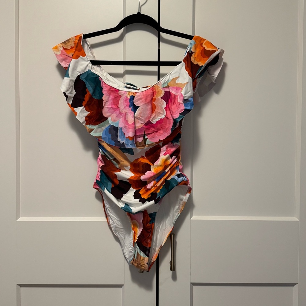 La Blanca Kids Floral Bodysuit - Pink, Orange, Brown